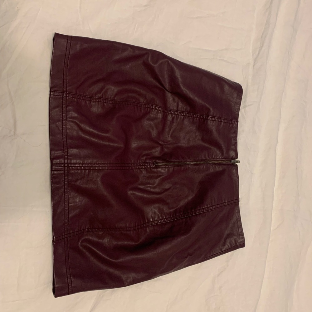 Vegan leather free people mini skirt